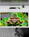 High-quality 32x16 inch mouse pad showcasing Broly's unstoppable force for gaming setups