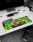 Stylish 32x12 inch mouse pad with Broly's vibrant design, perfect for gaming or daily use
