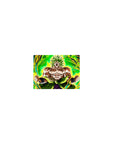 14x10 inch classic mousepad featuring Broly with green and yellow energy for Dragon Ball lovers