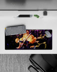 Compact yet detailed 28x12 inch mouse pad showcasing Zenitsu's explosive energy and focus