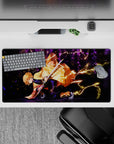 High-quality 32x16 inch mouse pad showcasing Zenitsu's electrifying energy for gaming and workspaces