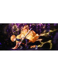 36x16 inch desk pad highlighting Zenitsu Agatsuma's Thunder Breathing with vibrant lightning effects