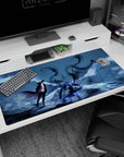 Fantasy-inspired design on 40x20 desk pad perfect for adding dramatic energy and artistic intensity to your setup or decor