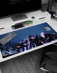 Large 40x20 inches mouse pad featuring shadow legion design, blending dark figures with glowing flames and mystical auras for a powerful, imaginative look.