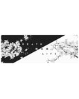 Compact 32x12 inches mouse pad with Duality Blossom, blending soft cherry blossoms with stark black-and-white tones to symbolize the balance of life and death.
