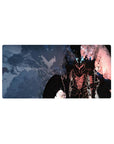 Dark Knight Cosmic Power Desk Pad 32x16 featuring radiant glow for gaming or workspace energy with fantasy edge