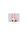 Classic Zero Two Minimalist Grin Mouse Pad 14x10 featuring iconic grin scene for compact yet powerful setups