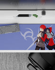36x16 inches desk pad with Shirou Emiya and Rin Tohsaka from Fate/Stay Night, perfectly capturing their bond and strength with a striking background.