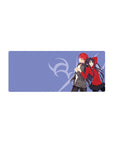 Mouse pad featuring Shirou Emiya and Rin Tohsaka from Fate/Stay Night, 28x12 inches, capturing their unique bond and determination.