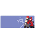 Compact 32x12 inches mouse pad with Shirou Emiya and Rin Tohsaka from Fate/Stay Night, showcasing their powerful partnership and vibrant backdrop.