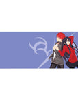 Desk pad featuring Shirou Emiya and Rin Tohsaka from Fate/Stay Night, 36x16 inches, showcasing their partnership and determination in a vibrant design.