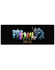 Compact 32x12 inches mouse pad featuring the Straw Hat Pirates in vibrant silhouettes, showcasing their power and unity in bold colors.