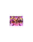 Classic anime girl mouse pad 14x10 inches with purple-haired horned mage in frilly black and pink outfit.