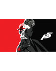 Anime desk pad featuring Joker from Persona 5 in bold black, white, and red. Size: 40x20 inches.