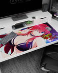 Anime desk pad 40x20 inches featuring Rias Gremory from High School DxD Hero in a navy bikini, exuding summer charm.
