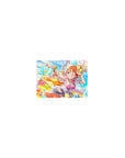 Classic anime girl mouse pad 14x10 inches with winking orange-haired pin-up and water blaster, star splashes.