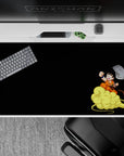 40x20 inches desk pad showcasing Kid Goku on the Nimbus Cloud, perfect for Dragon Ball fans looking for a minimalist design full of adventure.