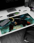 Large 40x20 inches desk pad with Naruto in an intense battle stance, bringing dynamic energy and bold colors to your workspace.