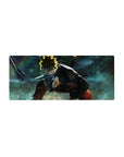 Mouse pad featuring Naruto Uzumaki, 28x12 inches, in battle with vibrant colors, perfect for anime fans seeking bold visuals.