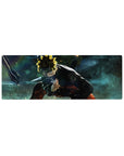 Compact 32x12 inches mouse pad featuring Naruto in battle, with vibrant colors and action-packed visuals.