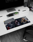 28x12 inches anime girl mouse pad showing three sharp-eared beauties with cool stares, snake and butterfly details.