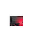 14x10 inches classic anime mouse pad with Sasuke silhouette by a crimson sun over rippling water.