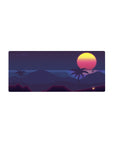 Streamlined Midnight Tropic Glow desk mat 28x12 featuring neon glow for bold workspace flair