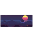 Compact Midnight Tropic Glow desk mat 32x12 with tropical theme for sleek and stylish desk decor