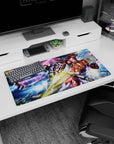 32x16 inches Mobile Suit Gundam mouse pad featuring RX-78-2 clashing with Char Aznable’s red Zaku.