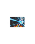 14x10 inch classic mousepad featuring Goku in Ultra Instinct form with bright blue energy beams
