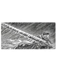 32x16 inch mouse pad featuring Guts in a dramatic black-and-white manga panel wielding the Dragonslayer