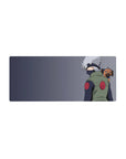 28x12 inches anime mouse pad with Kakashi Hatake and Pakkun on a clean cool gray background.