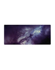 Galaxy nebula swirl mouse pad, 28x12 inches, with star-speckled space design and soft gradients.