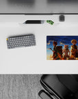 14x10 inches mouse pad with three Demon Slayer warriors, capturing the spirit of camaraderie and adventure in a golden sunset.