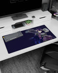 Modern 32x16 inches mouse pad with Albedo from Overlord, featuring fierce elegance and battle readiness in a powerful, minimalist design.