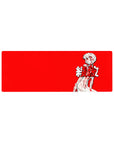 Compact 32x12 inches mouse pad with Rei Ayanami, showcasing anatomical art against a crimson red background for a bold, thought-provoking look.