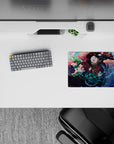 Small-sized 14x10 inch mousepad showcasing Tanjiro and Nezuko's dynamic energy for anime fans