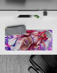 Compact 28x12 mouse pad highlights Zero Two’s mysterious gaze and soft textures for immersive Darling in the Franxx vibes