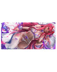 Zero Two Lace Elegance Mouse Pad 32x16 featuring radiant ribbons for gaming or workspace energy with anime flair