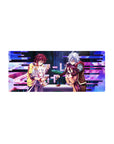No Game No Life anime mouse pad 28x12 inches with Shiro, Sora, and rivals at a card table scene.