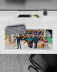 28x12 inches mouse pad with the Cowboy Bebop crew in a street-style scene, leaning against a graffiti-covered wall for charm.