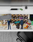 36x16 inches mouse pad with the Cowboy Bebop crew in a street-style scene, leaning against a graffiti-covered wall for attitude.