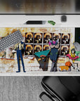 40x20 inches mouse pad showcasing the Cowboy Bebop crew in a street-style design with graffiti and vintage charm.
