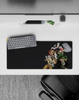 Compact 28x12 desk mat highlights Stardust Crusaders' teamwork and legacy for immersive fan vibes