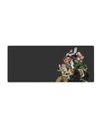 Streamlined Stardust Crusaders desk mat 28x12 featuring united heroes for bold workspace flair