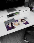 28x12 inches anime girl mouse pad featuring Megumi Katou, Eriri, and Utaha drifting with a cheeky wink.