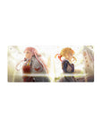 Streamlined Zero Two Violet Evergarden mouse pad 28x12 featuring golden sunrise for bold workspace flair