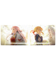 Compact Zero Two Violet Evergarden mouse pad 32x12 with sunrise and rain theme for stylish desk decor