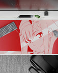 Sleek 40x20 mouse pad transforms your workspace into a modern art piece, blending Zero Two’s iconic style with minimalist elegance for an immersive vibe