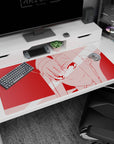 Darling in the Franxx-inspired design on 40x20 mouse pad perfect for adding futuristic flair and dramatic simplicity to your setup or decor